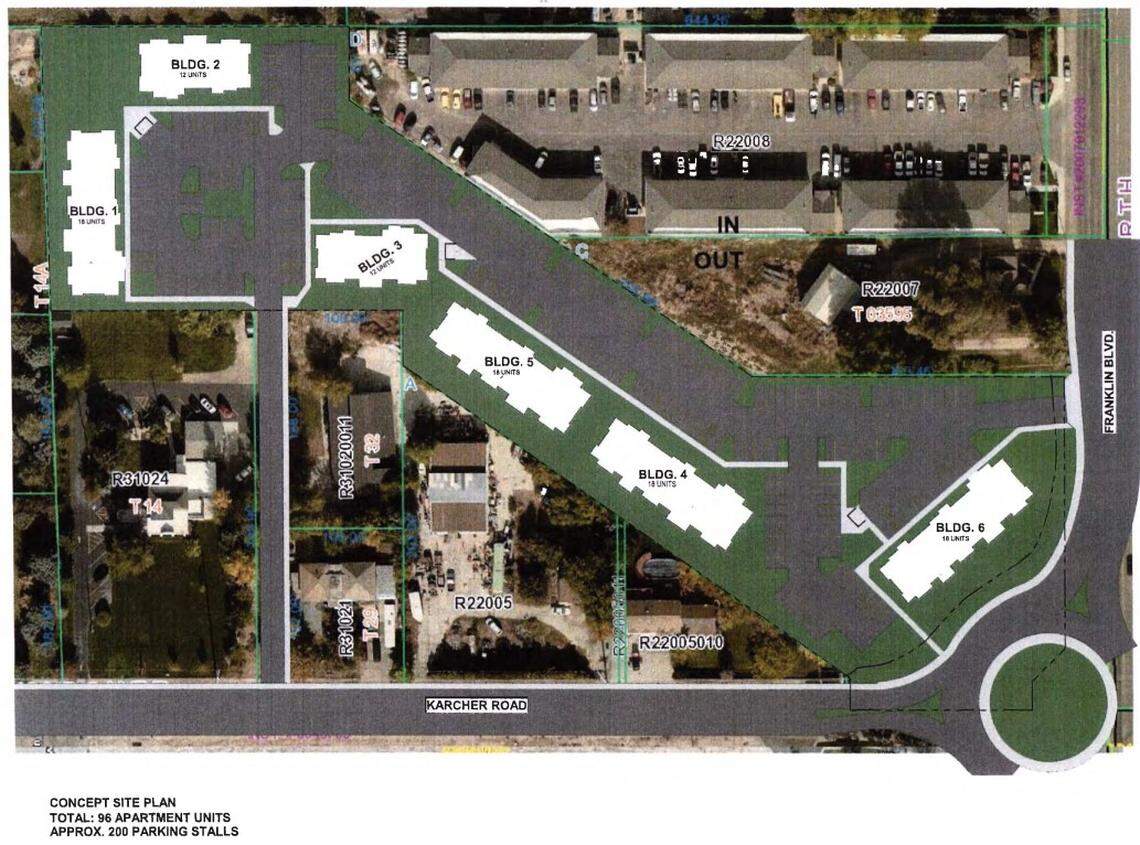 The Franklin Lofts would include 96 luxury apartments and 200 parking spots.