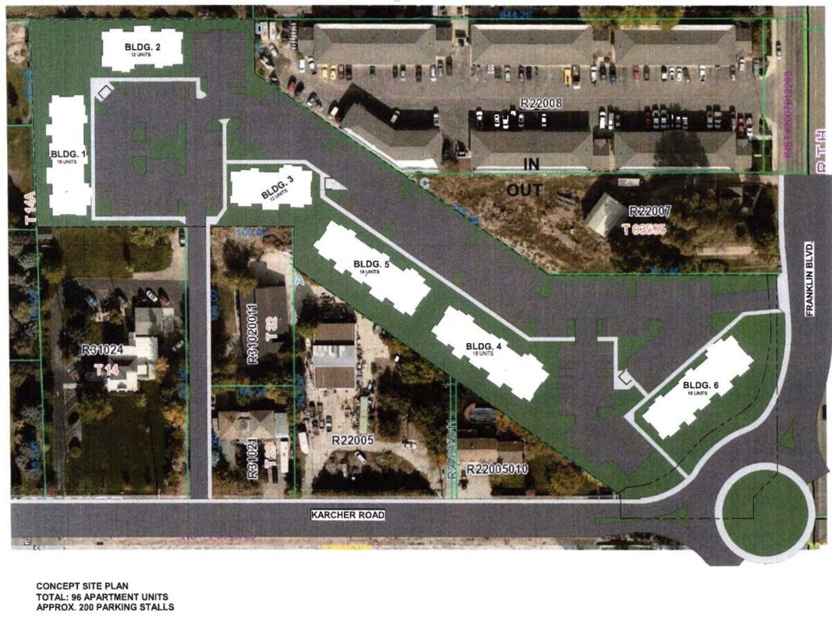 The Franklin Lofts would include 96 luxury apartments and 200 parking spots.