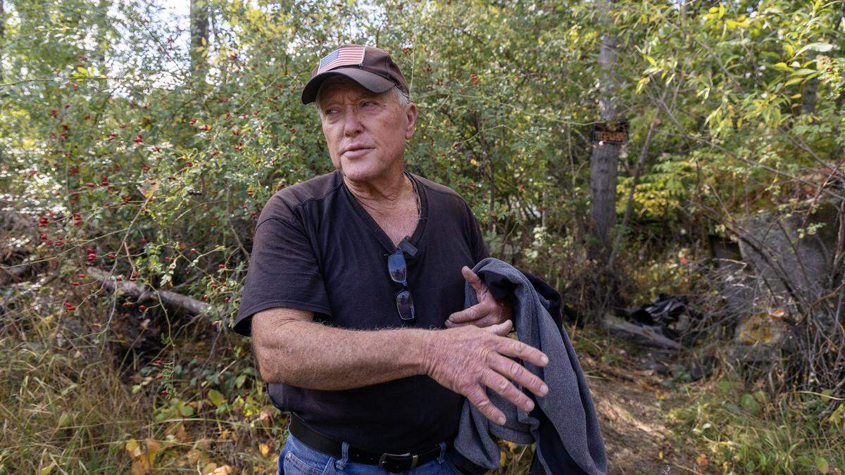Christopher Burdge occupies a plot of land along the Boise River.