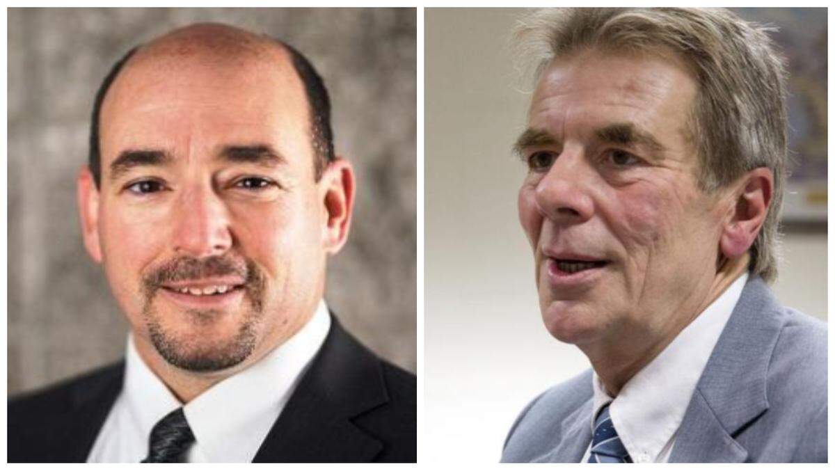 Aaron Swisher, left, and Peter Rickards are both Democratic candidates for Idaho's 2nd Congressional District in the May 15, 2018 primary.