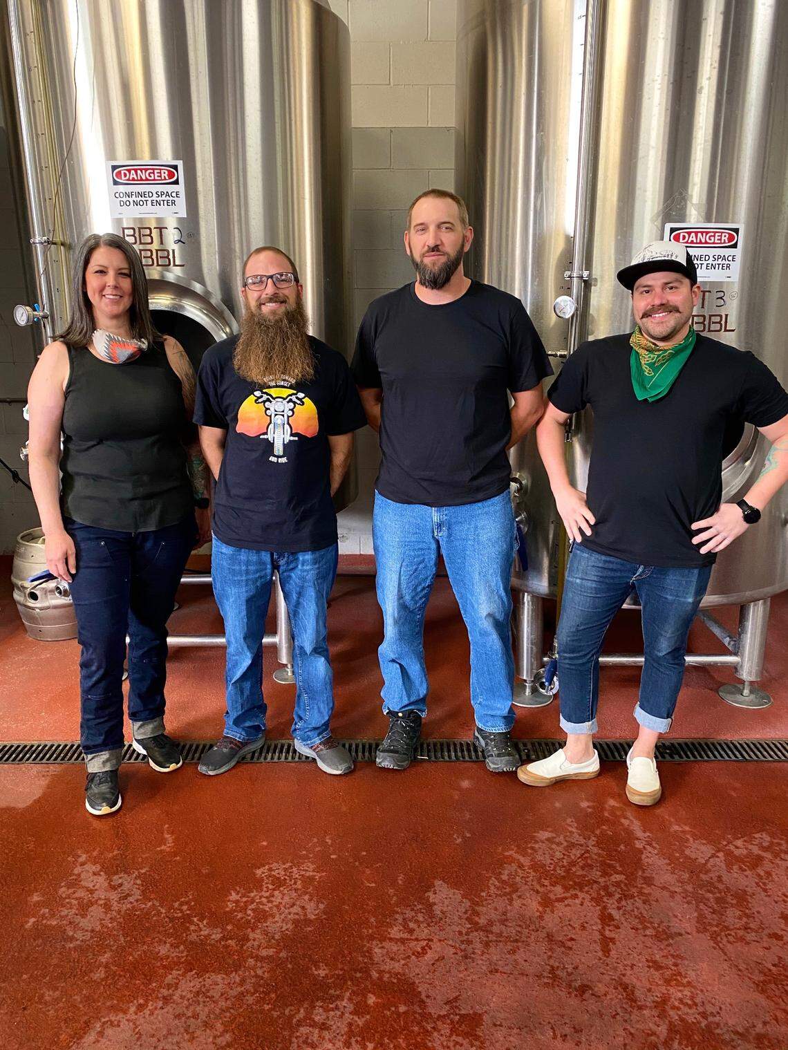Western Collective’s new brewing team, which began working together in August, is (from left) Kerry Bloxham, Kyle Manns, Matt Bryant and Marco Montero.