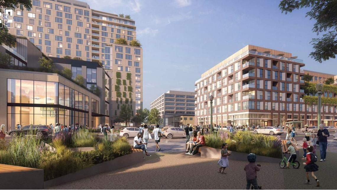 Shown here is a rendering of West State Street in Edlen and Co.’s proposal to redevelop an area in downtown Boise known as Block 68, the block bordered by State, 11th, Jefferson and 10th streets.