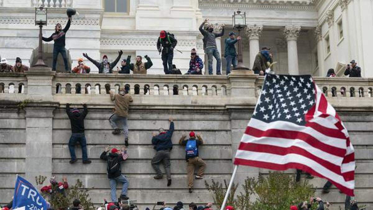 Donald Trump supporters storm the U.S. Capitol on Jan. 6, 2021.