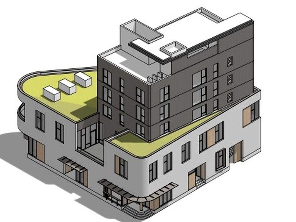 JBI Elemental wants to build a five-story hotel at 34th and Carr streets, a block from the Boise River Greenbelt, as part of a project that includes 27 townhouses and commercial space.