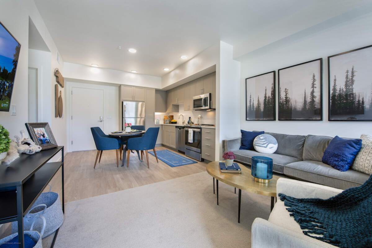 A look at a living space at Revel Eagle, the Wolff Co.’s new, upscale 55-and-older apartment complex at at at 746 E. Riverside Drive in Eagle.