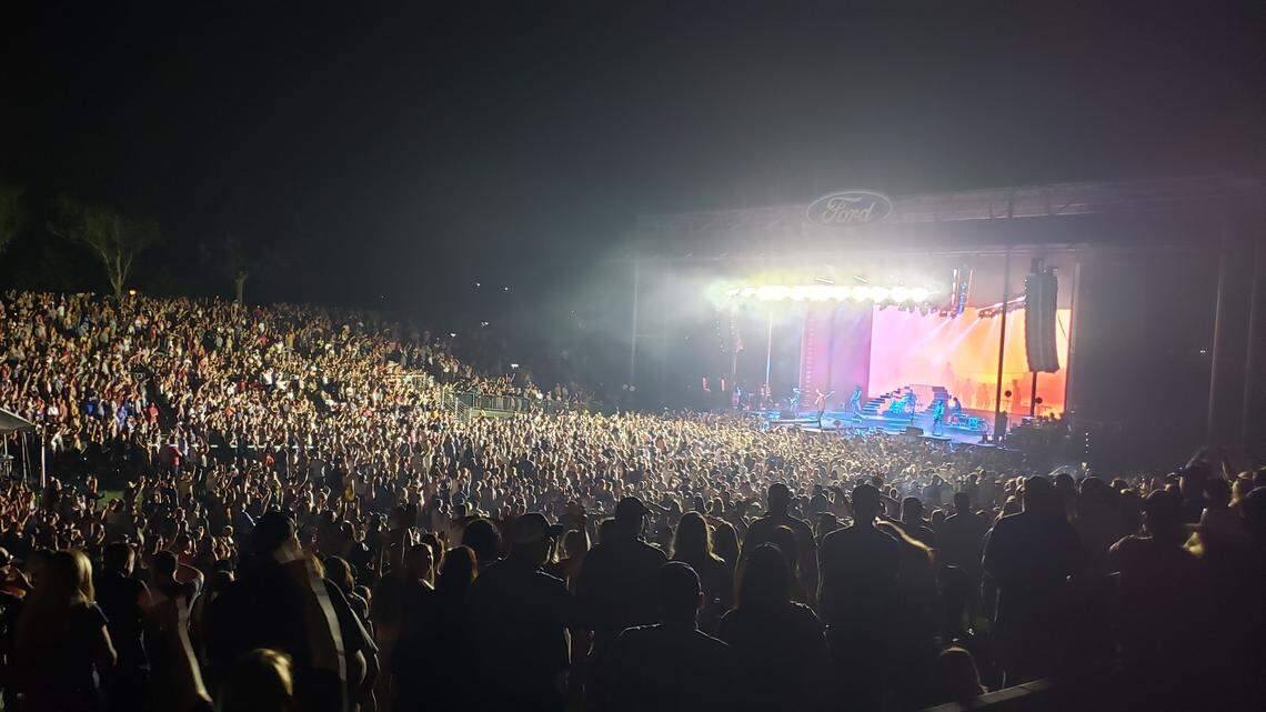 Dierks Bentley performs in front of a capacity crowd at the Ford Idaho Center Amphitheater in 2021. It had been Bentley’s most recent trip to the Boise area since he played at the now-defunct Mountain Home Country Music Festival in 2018.
