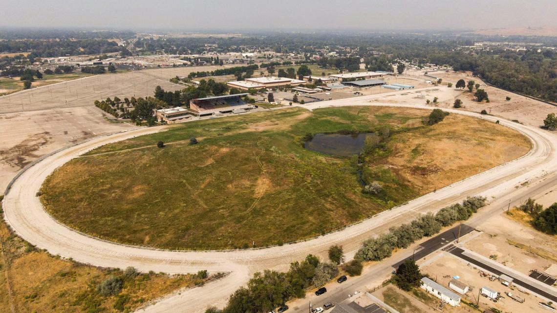 Ada County is auctioning off part of the former Les Bois horse racing park with the plan to build a new professional soccer stadium.