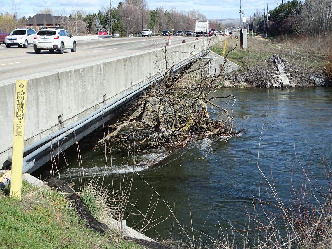 Piles of trees, branches and debris are a hazard to floaters on the Boise River.