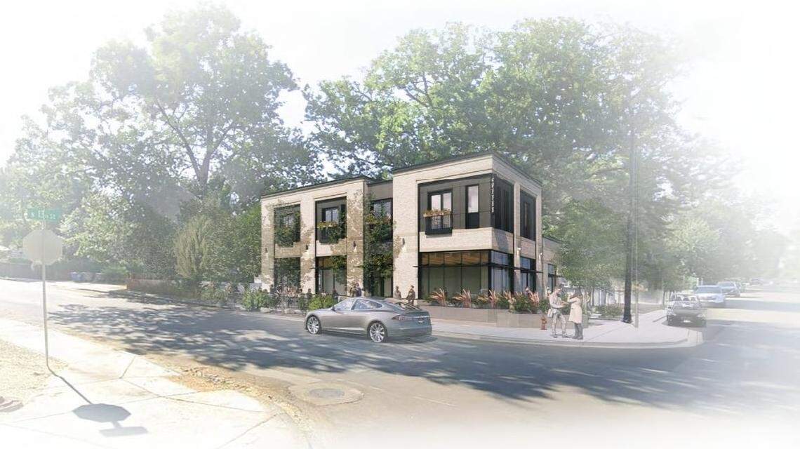 The building would be located across the street from the southwest of Camel’s Back Park, as shown in this rendering.