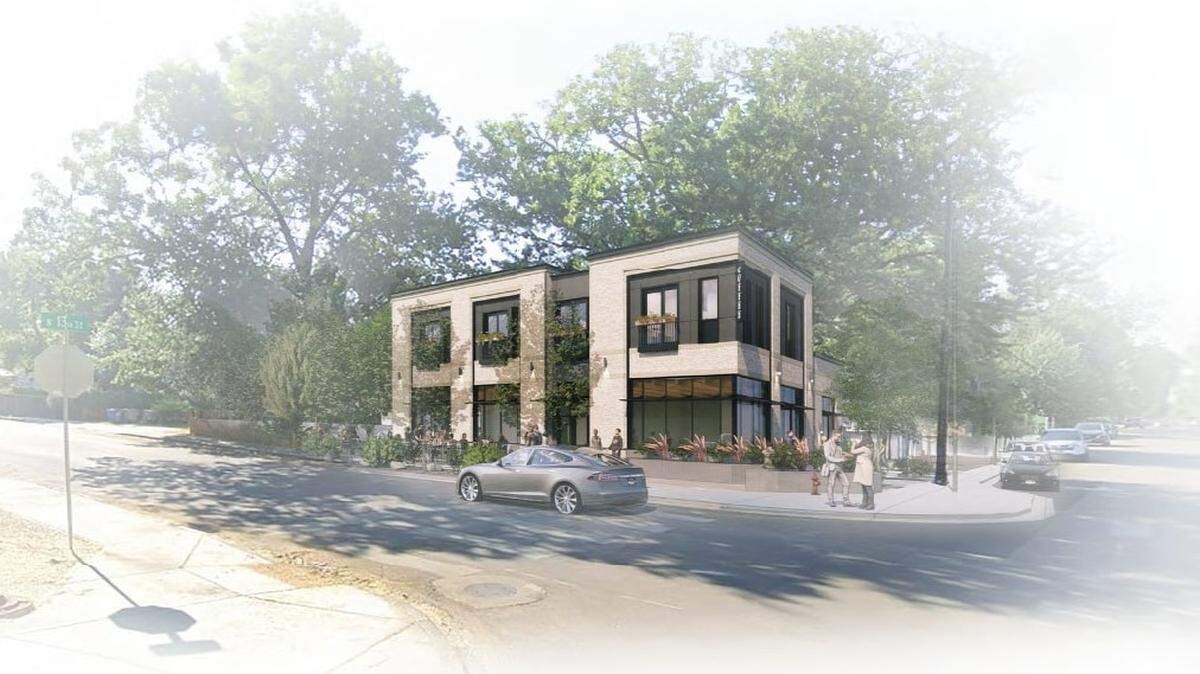 The building would be located across the street from the southwest of Camel’s Back Park, as shown in this rendering.