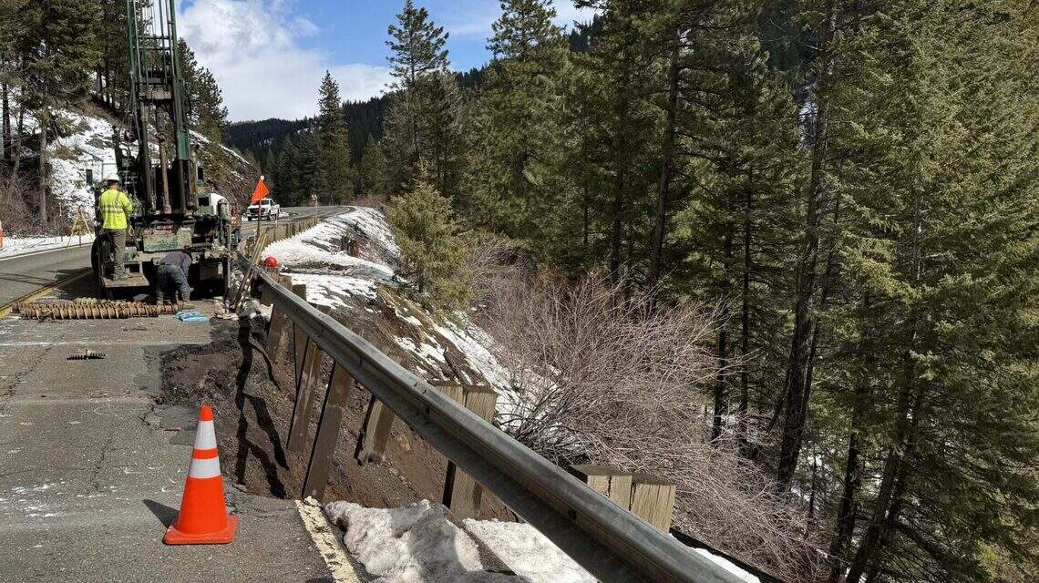 Update: Officials reopen one lane of U.S. 95 after landslide. But not everyone can use it