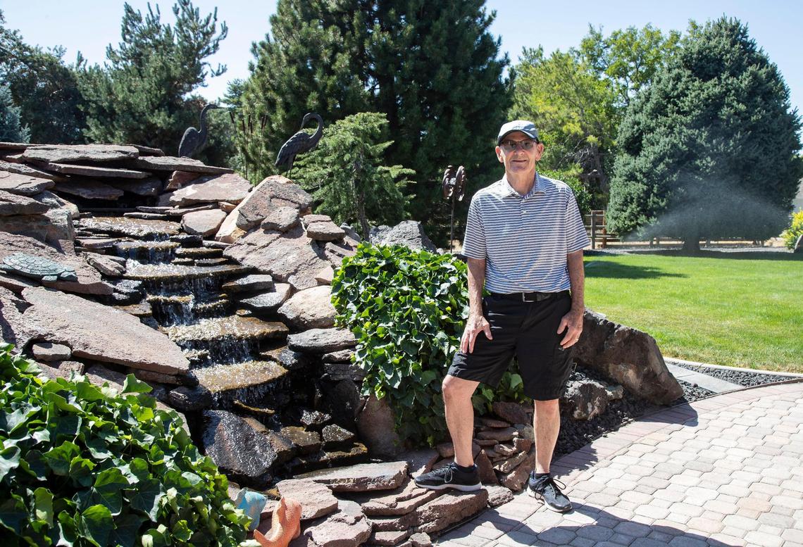Muir Woods subdivision resident Mike Smith stands in his yard on Friday, Aug. 27. With irrigation being shut off three weeks earlier than the subdivision is used to, Smith is worried about his neighbors lawns and landscaping.