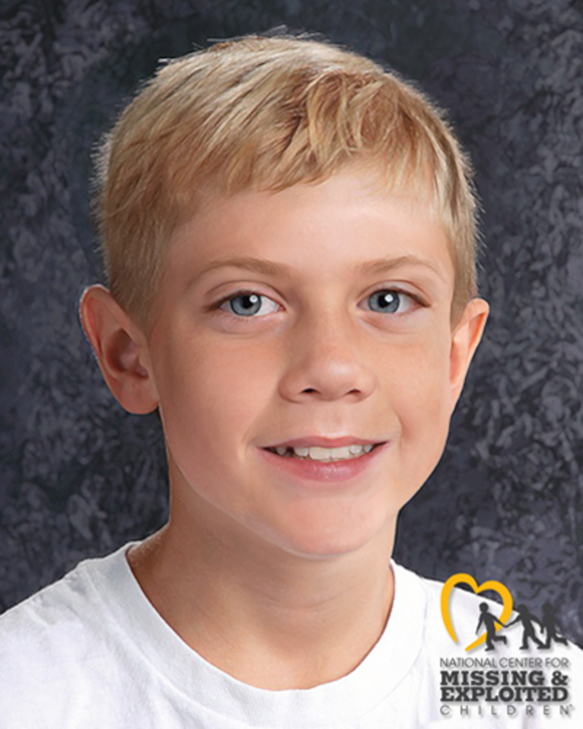 An age progression photo constructed by the National Center for Missing & Exploited Children to show what Michael Vaughan may look like in 2024 at age 7.