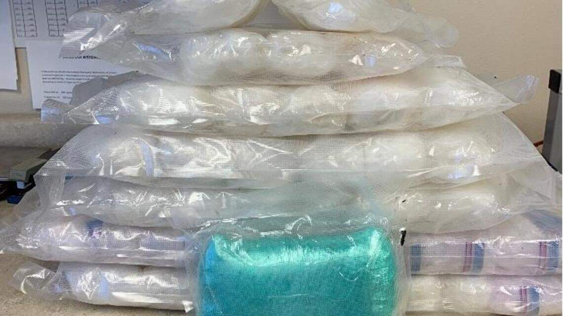 2 arrested after 40 pounds of meth, 2 pounds of heroin found in truck with Idaho plates