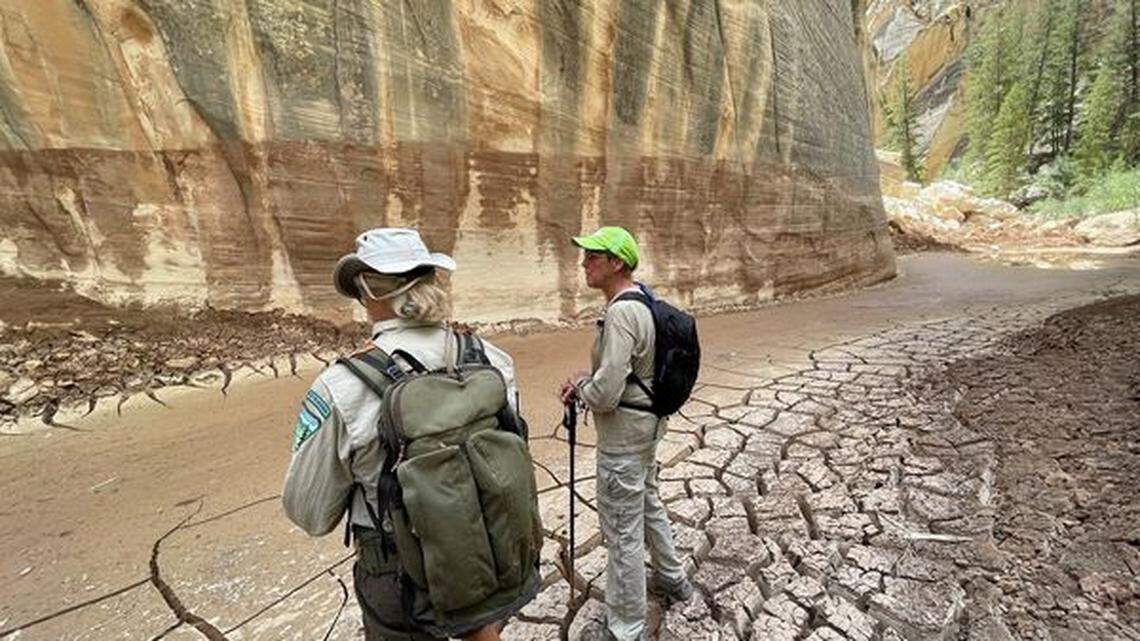A hiker was stuck in chest-deep mud at the Grand Staircase-Escalante National Monument in Utah.