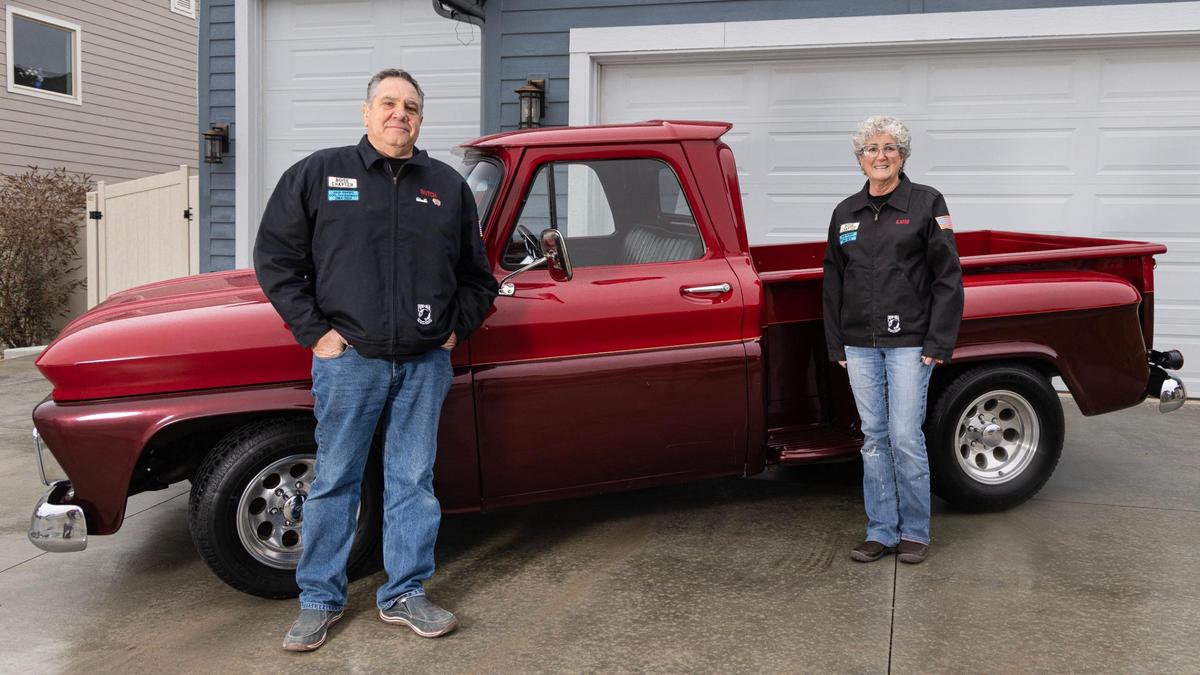 Butch and Kathi Schaffeld of Boise own a 1963 Chevy Side Step.