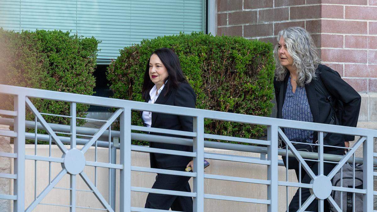 Defense attorneys Elisa Massoth, left, and Bicka Barlow, arrive at the Ada County Courthouse for a hearing for their client, Bryan Kohberger, who is suspected of killing four University of Idaho students in November 2022.