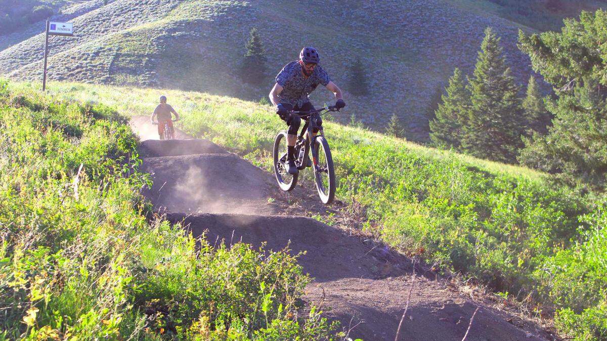 Riders from Southwest Idaho Mountain Bike Association and Wood River Trails Coalition and other volunteers helped build — and break in — Soldier Mountain’s new mountain bike park. The 73-year-old ski resort will celebrate the bike park’s grand opening Saturday Aug. 8 at 11 a.m., although it officially opens to the general public the afternoon beforehand at 1:30 p.m. Friday Aug. 7.