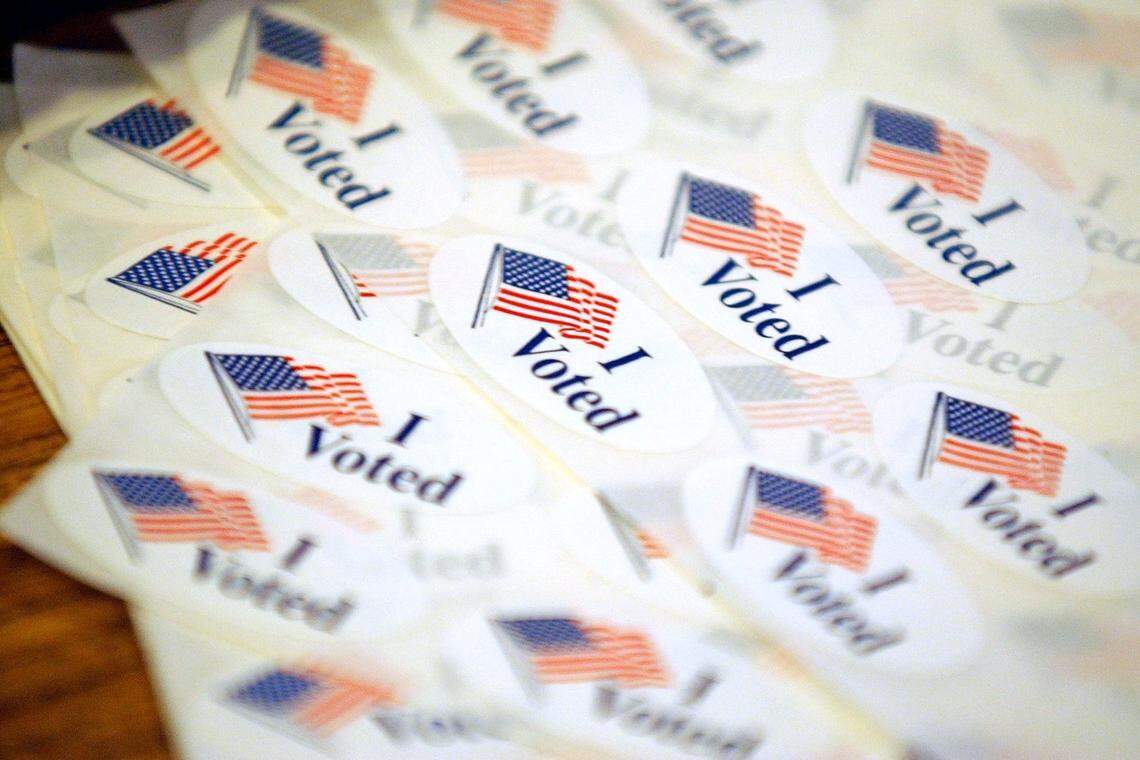 Poll workers like to give out “I Voted” stickers.