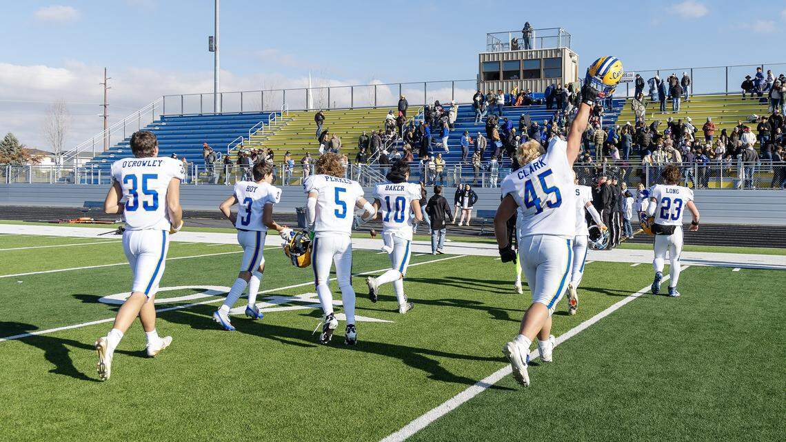 Carey wins the 1A state football championship 40-20 against Tri-Valley, Saturday, Nov. 22, 2025.