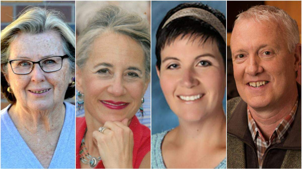 Seven school board seats are up for election in Vallivue, Middleton and Caldwell. Candidates, from left, include Patricia Robertson running for Caldwell school board zone 1, Jackie Groves running for Vallivue school board zone 1, Aleisha McConkie running for Middleton school board zone 1 and Kirk Adams running for Middleton school board zone 2.