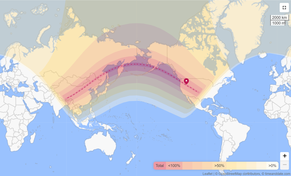 The total solar eclipse of June 2196 will be the next time Boise will be in the path of totality of a solar eclipse.