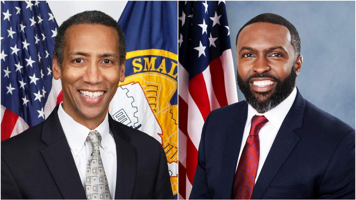Vercie Lark, left, and Ted James are the regional administrators for the U.S. Small Business Administration from SBA Region 7 (covering the states of Kansas, Nebraska, Missouri and Iowa) and Region 6 (covering the states of Arkansas, Louisiana, New Mexico, Oklahoma and Texas), respectively.
