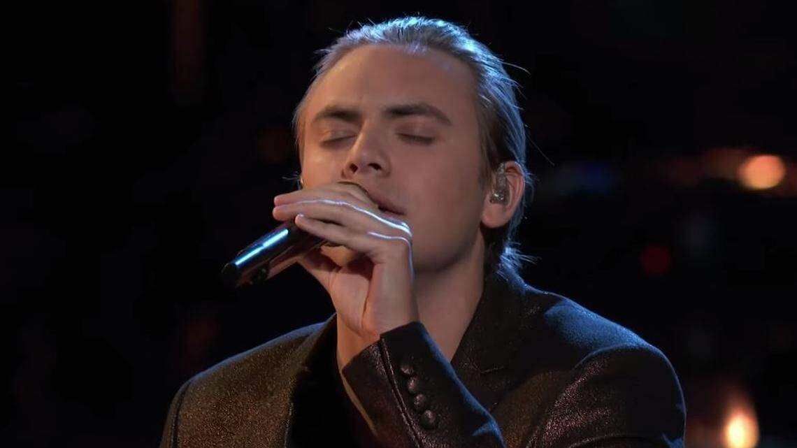 Jacob Maxwell performs “Total Eclipse of the Heart” on “The Voice” on April 29.