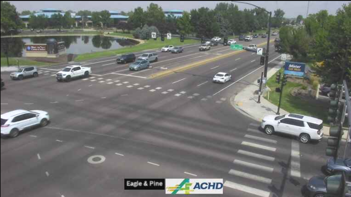 A truck spilled its load at the intersection of Eagle Road and Pine Avenue on Wednesday morning.