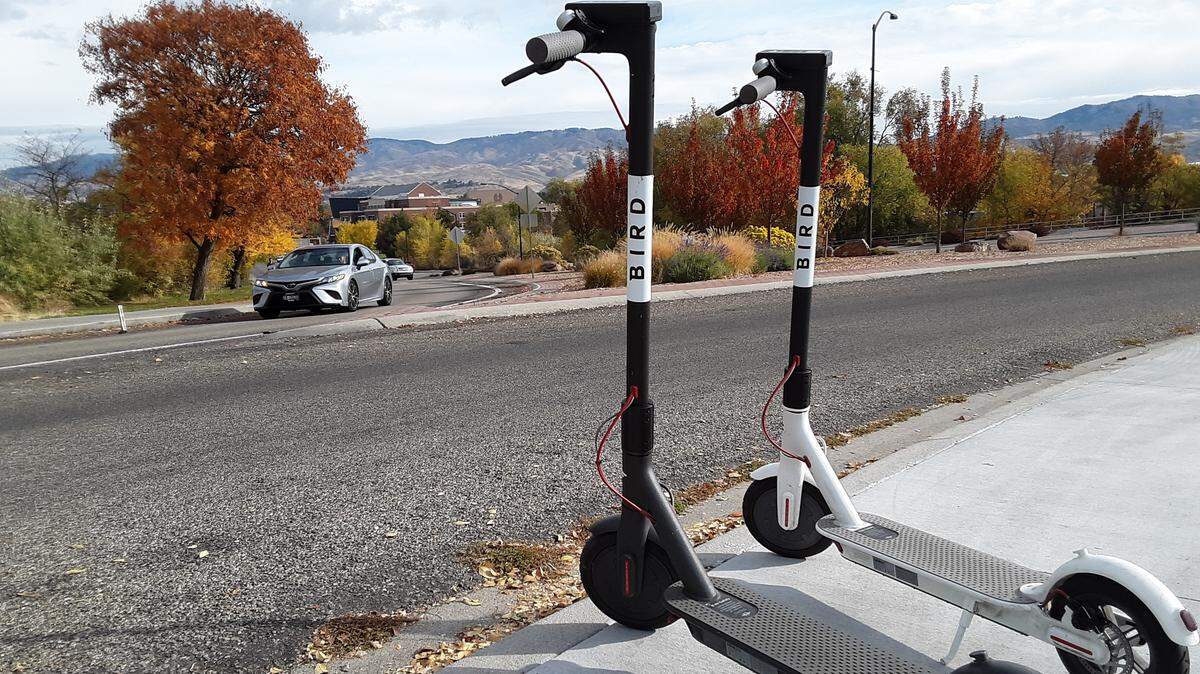 A man fell off a scooter Sunday, Oct. 28 and hit a woman in a Boise crosswalk. It is unconfirmed what brand the scooter was.