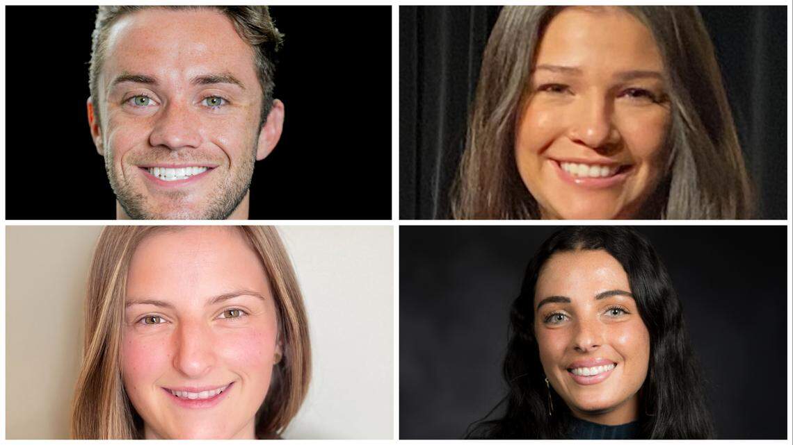 Clockwise from top left, Ian Holland, Marisabel Reinhardt, Ari Garabedian and Sara Meotti are first- and second-year medical students at the University of Washington in the Idaho WWAMI regional program in Moscow, Idaho.