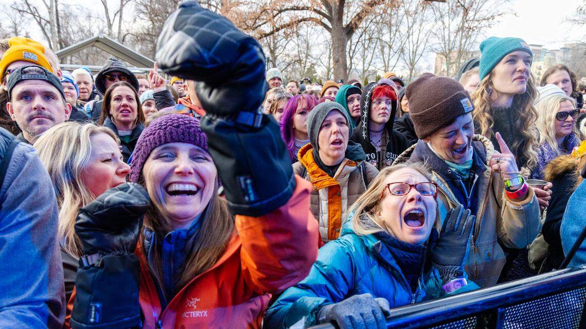 Festivalgoers enjoy music at last month’s Treefort Music Fest in Julia Davis Park.