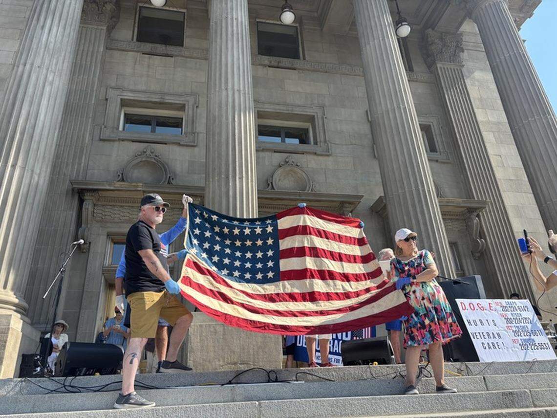 Speakers commemorated the history of Labor Day and the union workers who fought for workers rights. 