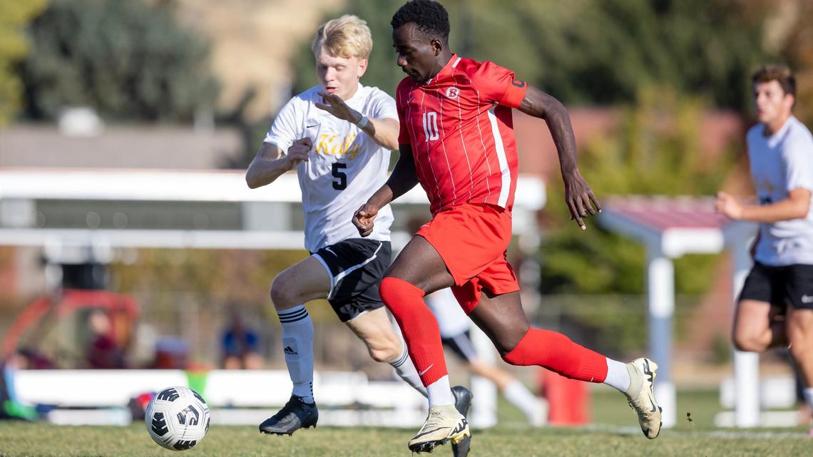 Boise senior forward Baraka Dayi has scored a team-leading 17 goals for the Brave this season, including one goal in a 2-0 win over Bishop Kelly.