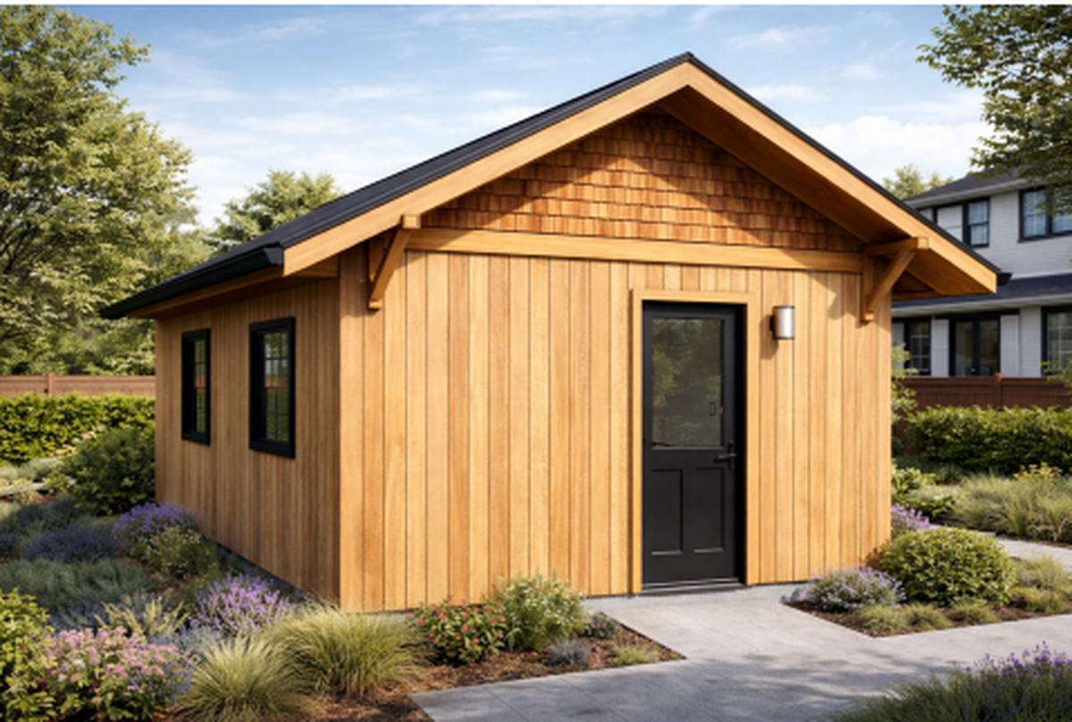 The 280-square-foot Goldfinch studio is Boise’s smallest ADU design.
