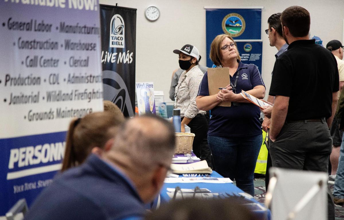 Open positions at the job fair included jobs for production operators, assembly workers, customer service representatives, retail sales, hospitality workers, direct support professionals, health care workers and route drivers, according to the state Department of Labor.