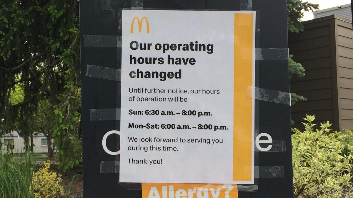 The McDonald’s restaurant at 510 N. Orchard St. in Boise cut back its hours due to a shortage of workers.