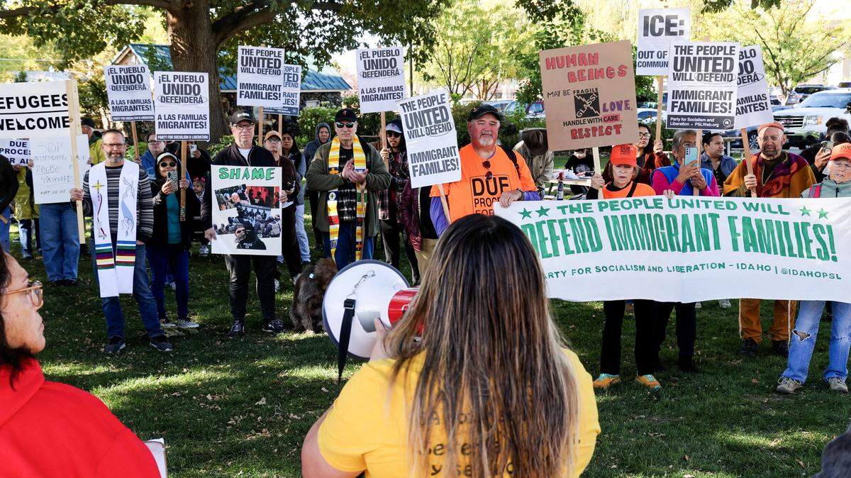 ‘Very scary’: Protesters criticize raid in Idaho where children were detained