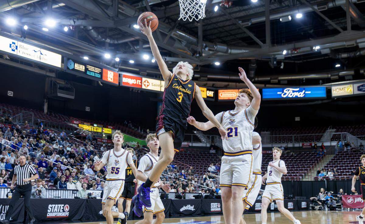 5A boys basketball state tournament semifinals. We are guaranteed to have a team in the noon semifinal. It will either be Columbia or Vallivue. Bishop Kelly could make the 2 p.m. semifinal.