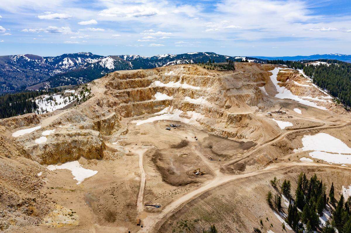 Open-pit mining is used when valuable metals are located near the Earth’s surface.