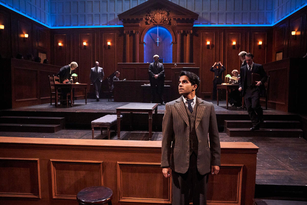 New to the festival, actor Taha Mandviwala plays Leonard, the accused murderer, in Idaho Shakespeare Festival’s production of Agatha Christie’s “Witness for the Prosecution,” a murder mystery with a twist.