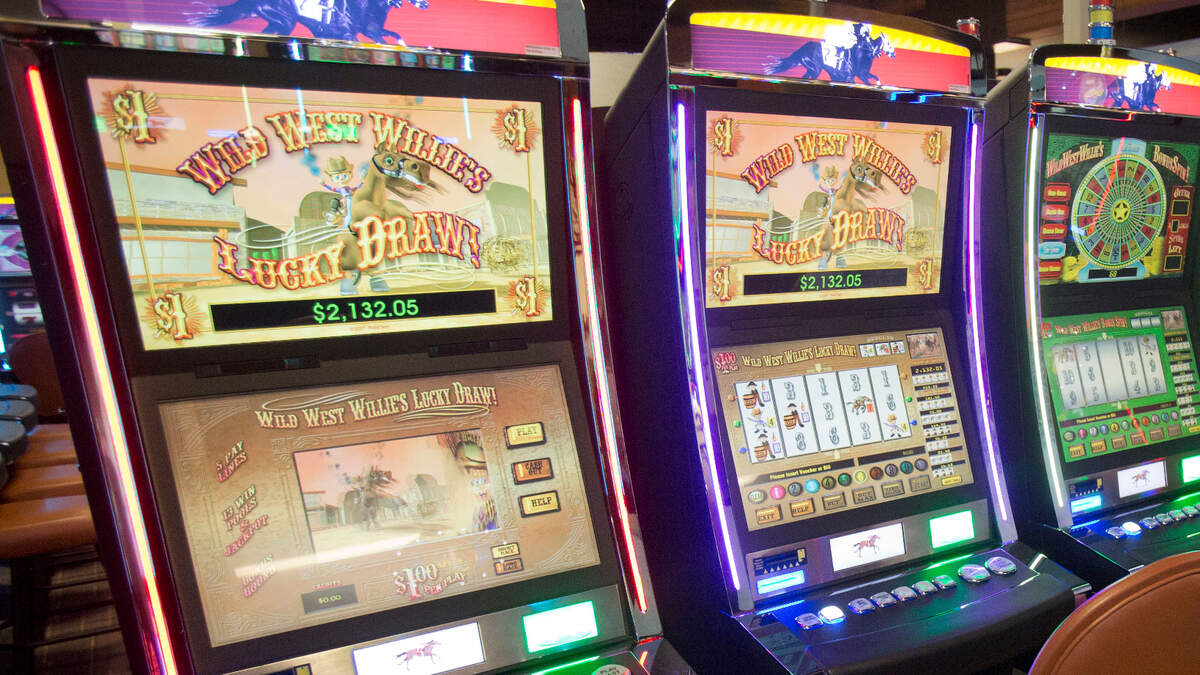 Historical horse racing machines are demonstrated at Les Bois Park in December 2014. The machines later went dark after Idaho lawmakers reversed a vote legalizing their use, concerned they too closely resembled slot machines. The matter is now up for a public vote on the November 2018 ballot.