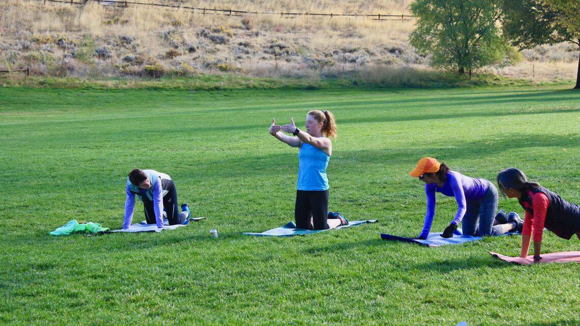 Skiers meet at Boise’s Camel’s Back Park to work on pre-season strength, balance and speed.