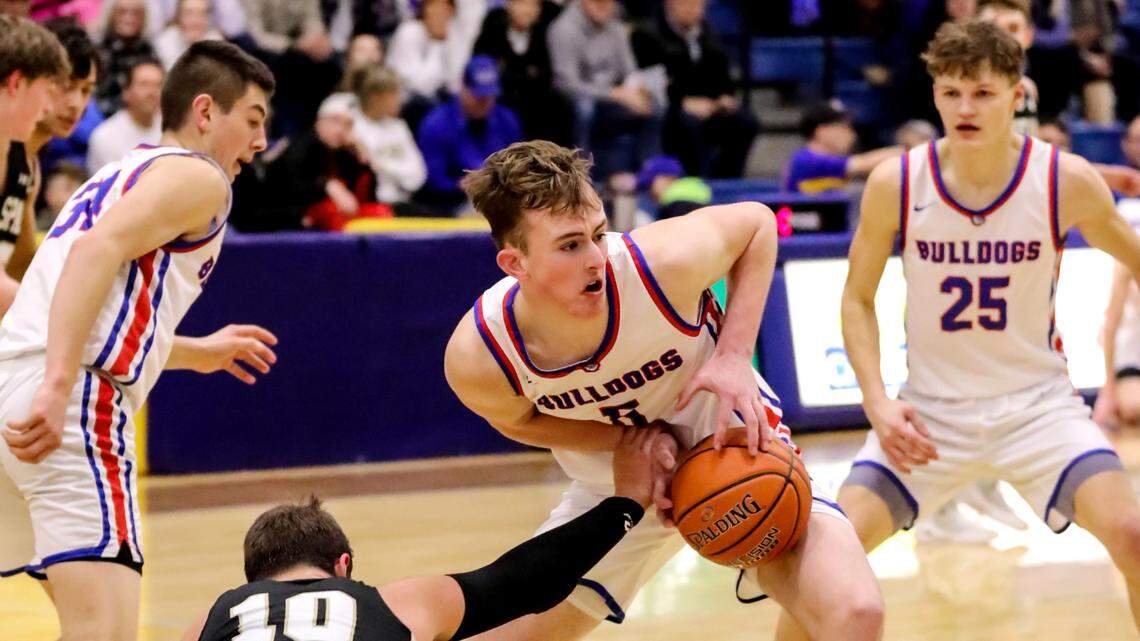 Rockland junior Teague Matthews, with ball, was voted the 1A Division II All-Idaho Player of the Year by the state’s coaches.