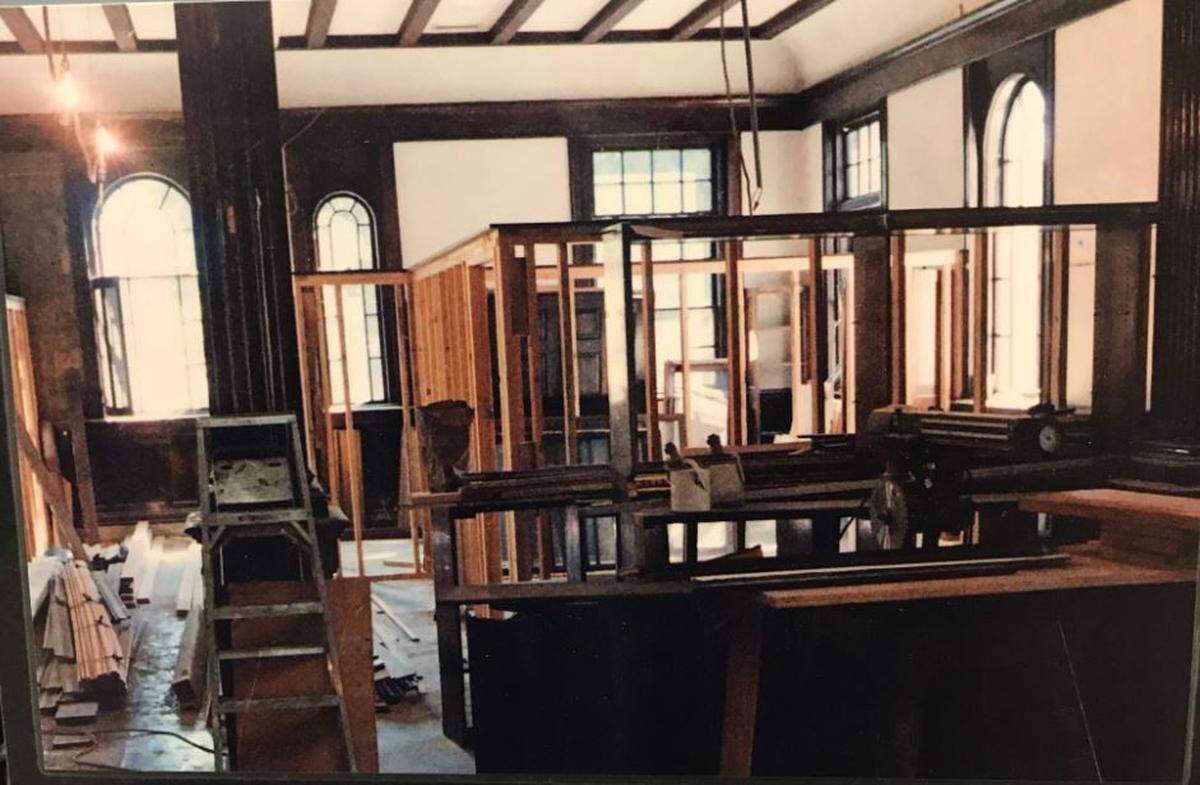 Offices were added when a law firm took over the Boise Carnegie Library building in 1987. The offices will be removed, returning the building’s earlier open layout.