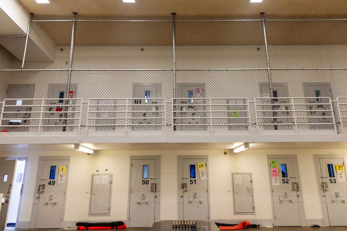 An image of Idaho Maximum Security Institution’s C Block, where civil commitment patients are held. In May, at least 90 men housed in the prison participated in a hunger strike.