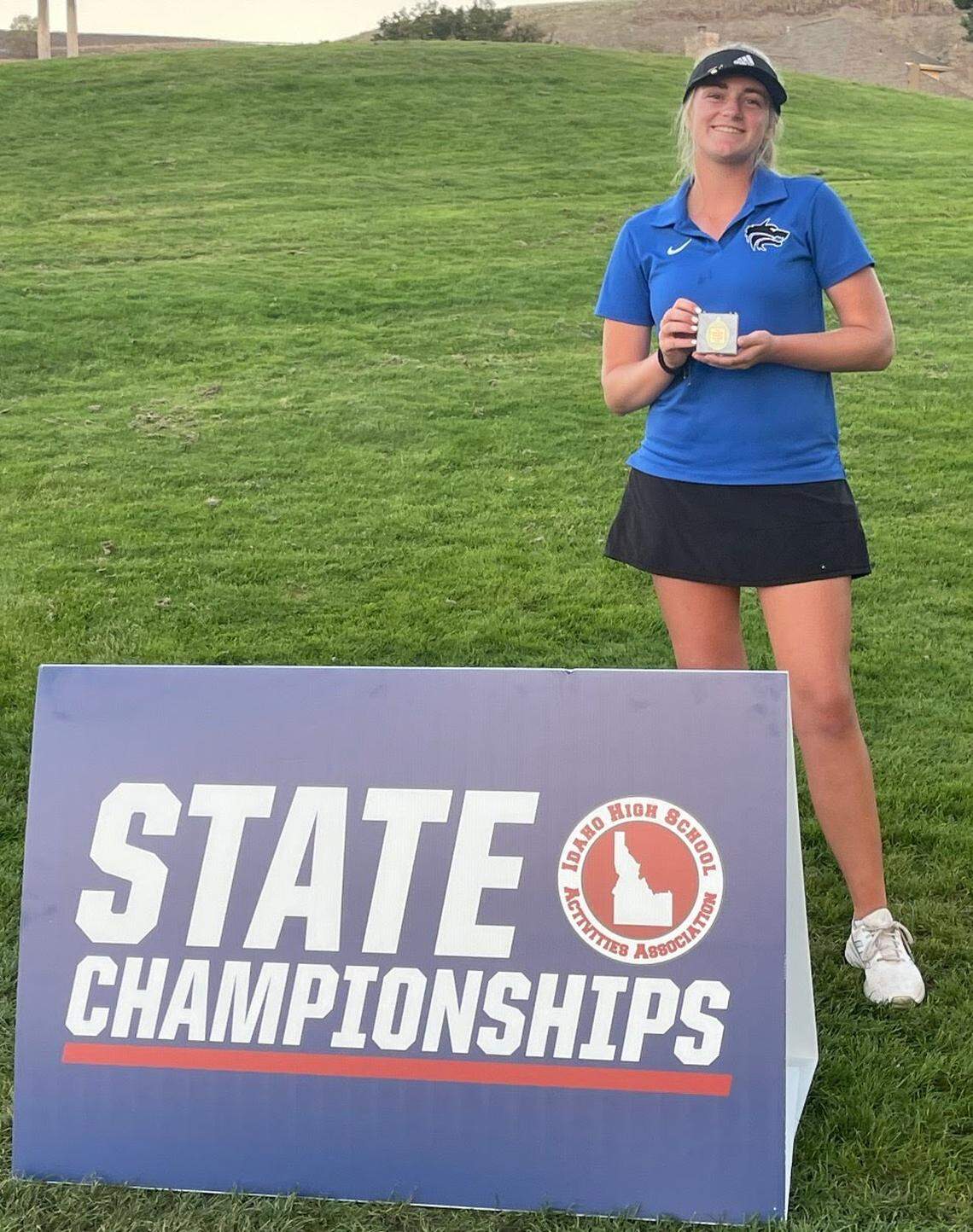 Timberline junior Ella Arnzen shot a two-day score of 7-over 151 to win the 5A girls individual state championship Saturday at the Lewiston Golf and Country Club.