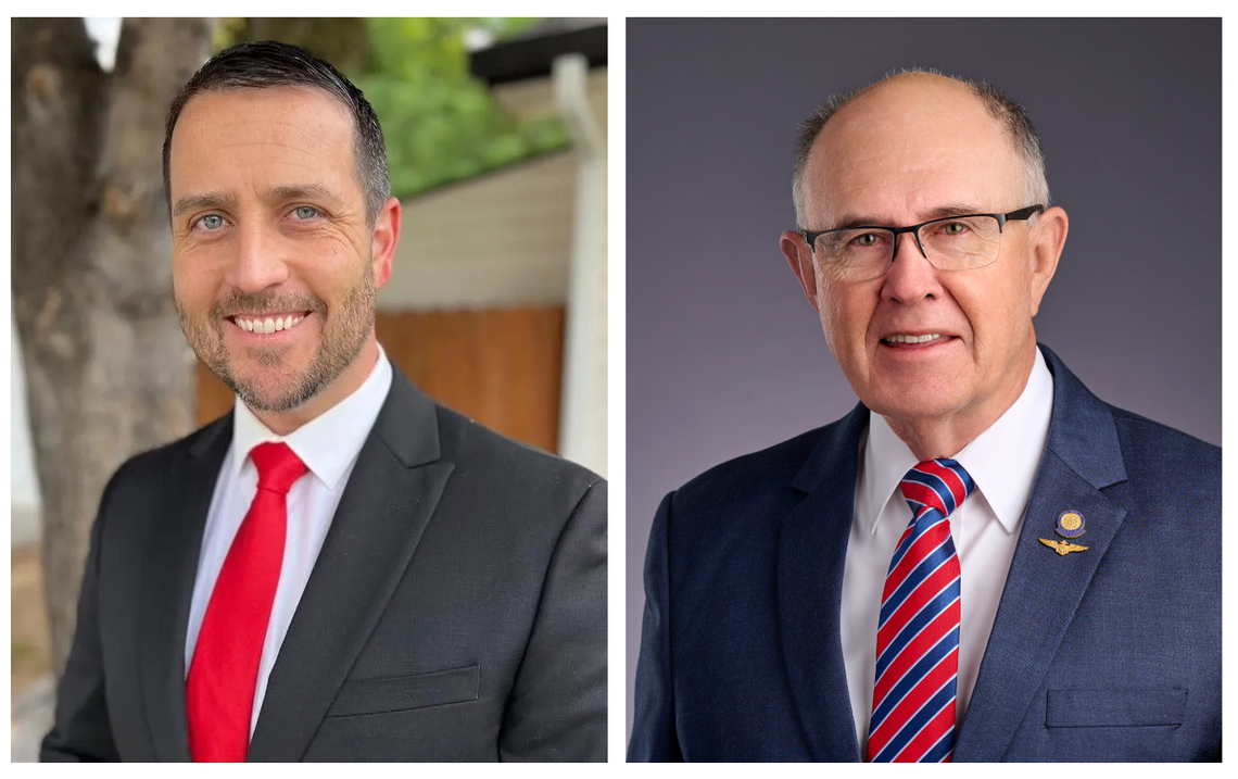 Republican voters in Boise’s Legislative District 20 will decide whether to back Senate President Pro Tem Chuck Winder, R-Boise, right, for reelection or challenger Josh Keyser in the May 21 GOP primary.