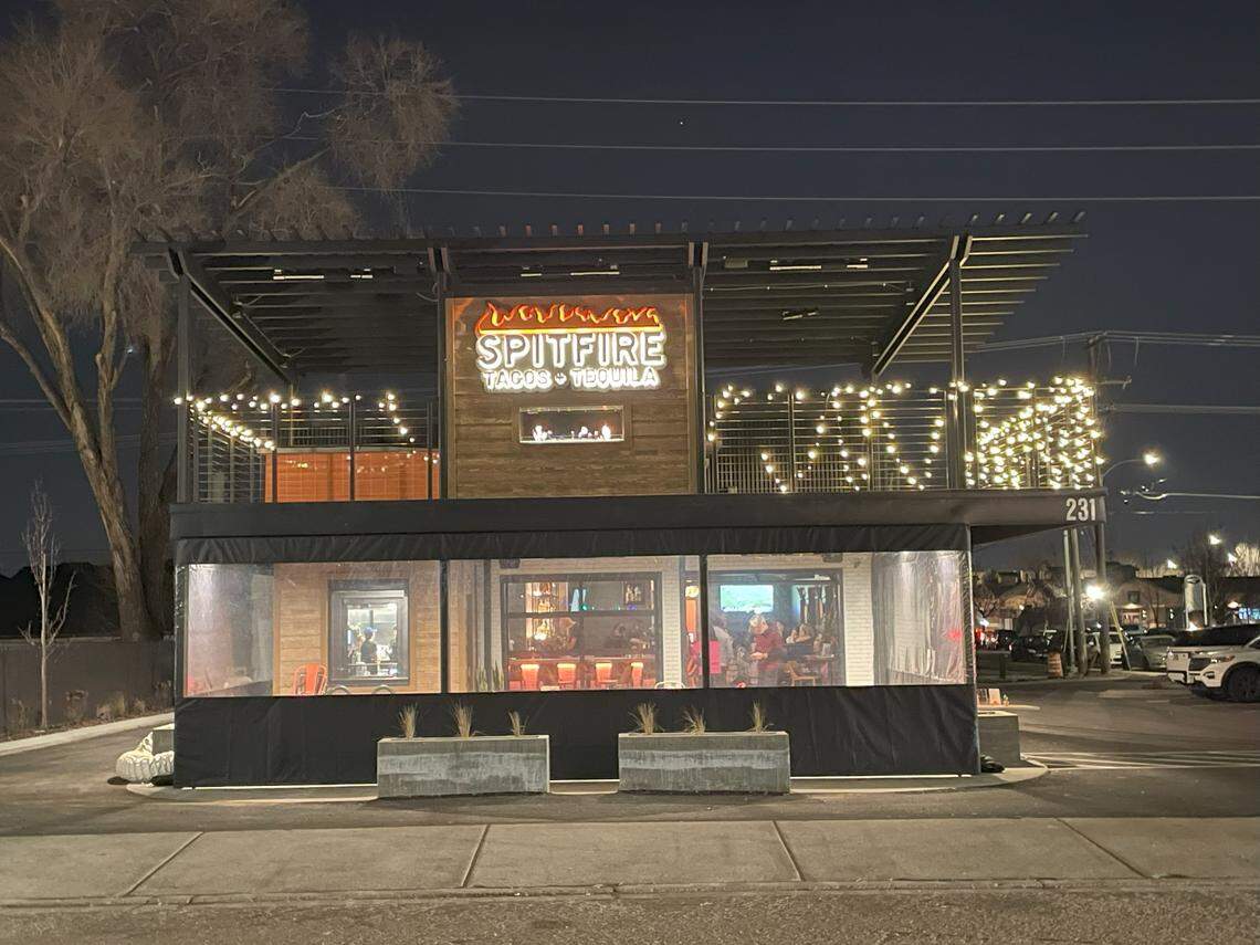 With an enclosed, heated patio out front during winter, Spitfire Tacos is at the former Doug’s Burger Den site in downtown Eagle.