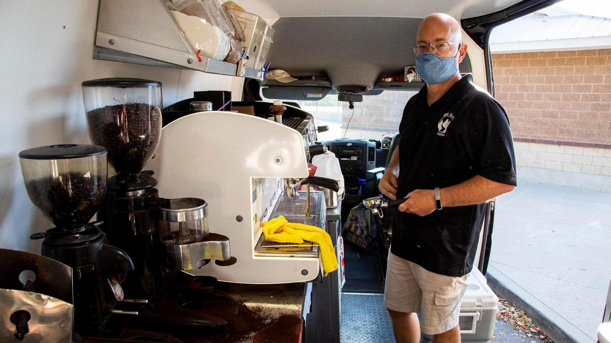 Slow River Coffee owner Sid Gauby plans to continue to make his coffee truck more green with solar panels in the future.
